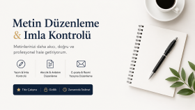 metinlerinizi düzenlerim ve iyileştiririm