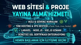 web sitenizin kurulum ve yayına alma sürecini yönetirim