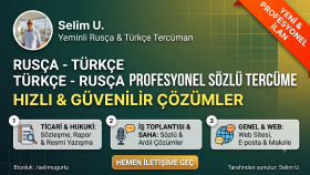 Rusça ve Türkçe dilleri arasında sözlü tercüme yaparım