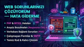 PHP, MySQL ve web sitenizdeki hataları hızlıca çözerim