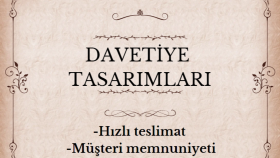 sizin için özgün ve şık davetiyeler tasarlıyorum
