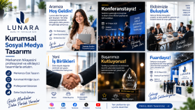 şirketinize özel kurumsal sosyal medya postları tasarlarım