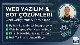 Python ile web yazılım javascript ve bot çözümleri yaparım