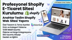 Shopify veya özel kodlu e-ticaret sitenizi kurarım