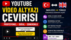 videolarınızı İngilizce Türkçe çeviririm