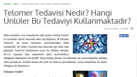 Telomer Tedavisi Nedir? Hangi Ünlüler Bu Tedaviyi 
