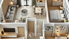kat planlarınızı 3ds max ile 3d görselleştiriyorum