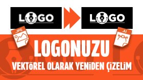 düşük kallitedeki logonuzu vektörel olarak çizebilirim
