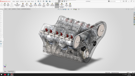 V6-DOHC Motor tasarım ,montaj, animasyon