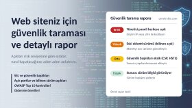 web sitenizin güvenlik taramasını yapar, detaylı raporlarım