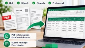 PDF ve faturalarınızı Excel'e düzenli şekilde aktarırım