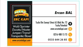 ERC oto kapı kartvizit