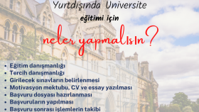 yurtdışı eğitimi konusunda tüm süreçte destek veriyorum