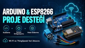 Arduino ve ESP8266 projeleriniz için destek sağlıyorum