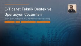 ürün, stok, api ve teknik süreç desteği veriyorum