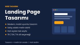 markanız için modern ve mobil uyumlu landing page yaparım
