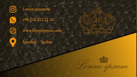 Lorem İpsum - Lüks kartvizit çalışması
