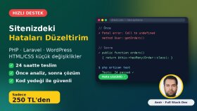 PHP, Laravel ve WordPress sitenizdeki hataları düzeltirim