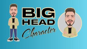 sizin big head character temalı çiziminizi yapabilirim