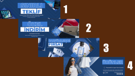 Bir web sitesi için yapılan Banner tasarımları
