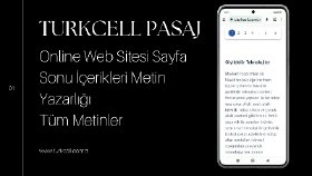 TURKCELL PASAJ TÜM WEB SİTESİ İÇERİKLERİ 