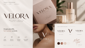 VELORA — Minimalist Kozmetik Logo Konsepti