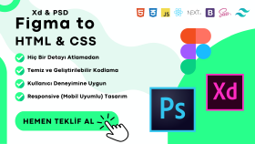 figma to html, psd to html, xd to html olarak yapabilirim