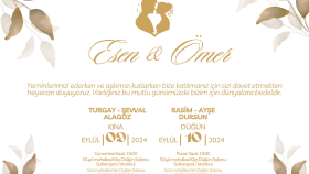 Minimalist ve Şık Düğün Davetiyesi Tasarımı