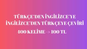 İngilizce eğitim almış biri olarak çeviri yapabilirim