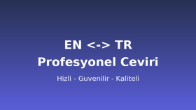 İngilizce-Türkçe profesyonel çeviri yapıyorum