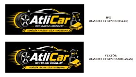 AtliCar için Vektör Hazırlanan Logo
