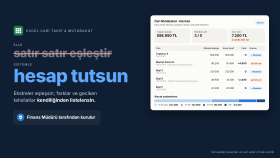 hesapları tutan cari takip ve mutabakat tablosu kurarım
