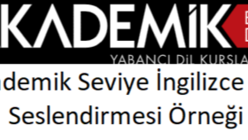 Akademik İngilizce Seslendirma Örneği