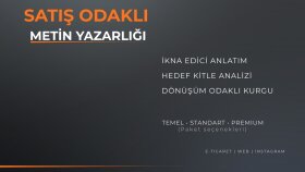 satış odaklı ürün ve hizmet metni yazarım