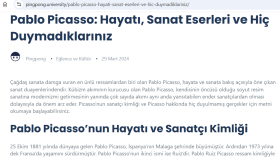 PİCASSO HAKKINDA YARATICI METİN