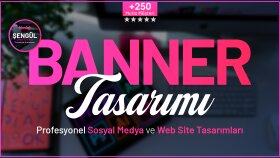 web siteniz ve sosyal medya hesaplarınıza banner tasarlarım