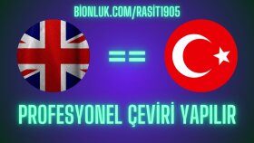  Türkçe-İngilizce ve İngilizce-Türkçe çeviri yaparım