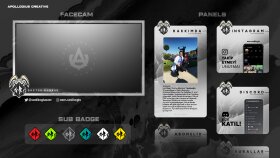 Twitch ve Kick kanalınız için panel ve overlay tasarlıyorum
