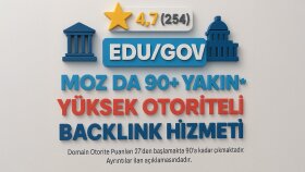 sizlere yüksek otoriteli edu backlink çalışması yaparım