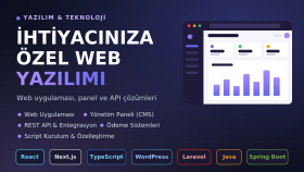 ihtiyacınıza özel web yazılımı geliştiririm
