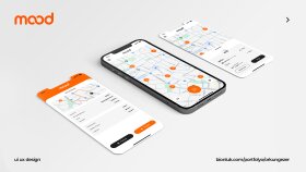 Mood Scooter mobil uygulama ui/ux tasarımı