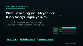 web scraping ile istediğiniz veri toplayan aracı yaparım
