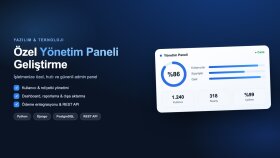 işletmeniz için özel yönetim paneli (admin) geliştiririm