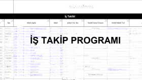 excel ile istediğiniz iş takip programını yapabilirim