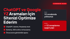 sitenizi ChatGPT ve Google YZ aramaları için optimize ederim