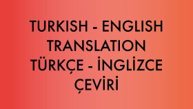 sizin için İngilizce-Türkçe çeviri yaparım