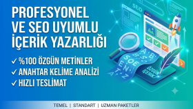 web siteniz için seo uyumlu ve özgün içerikler yazabilirim