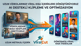  uzun videolarınızı kısa viral içeriklere çeviririm