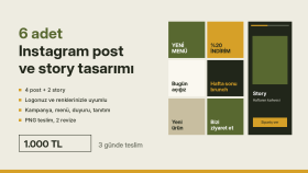 işletmeniz için 6 adet Instagram post ve story tasarlarım
