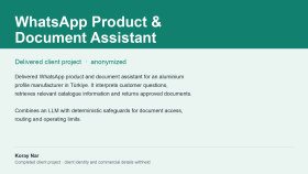 WhatsApp Katalog Asistanı - Alüminyum Profil Üreticisi